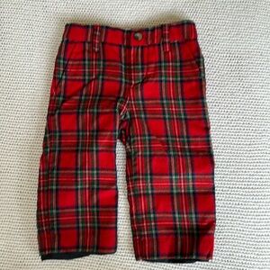 Janie and Jack boys 12-18 mo tartan plaid red pants